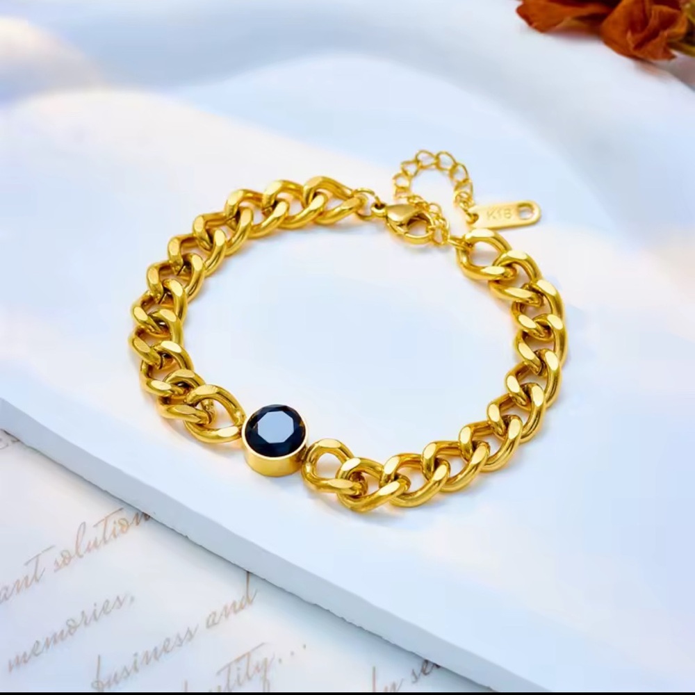 18k gold plated stainless steel bracelet